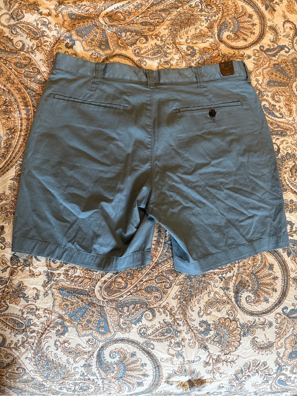 J. Crew Slate Blue Flat-Front Chino Shorts